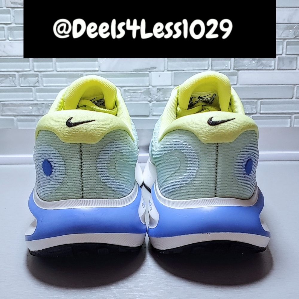 Nike Journey Run Womens Size 7 Lemon Twist Glacier Blue Silver Royal - Picture 4 of 6